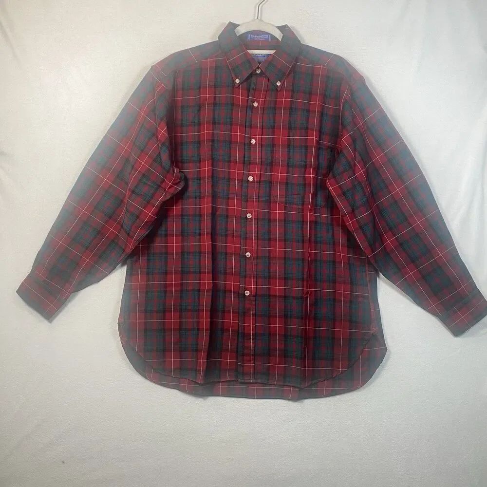 Sir Pendleton Vintage Wool Tartan Plaid Button Down Shirt – Size L